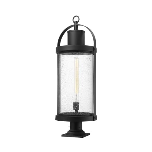Z-Lite 1 Light Outdoor Pier Mounted Fixture 569PHXL-533PM-BK, Black