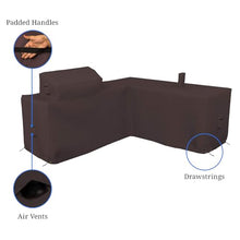 Covers & all Outdoor Kitchen Island Cover, Customize Left Right & Straight Shapes,12 Oz Waterproof UV & Weather Resistant Patio BBQ Grill Island protector with Handles Air Vents (Coffee)