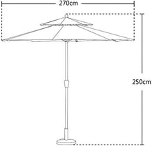 Outdoor Garden Parasols 9ft / 270cm Parasols Double Top Garden Patio Umbrella with Crank Handle Sun Shade Waterproof Protection for Terrace Balcony Pool Beach (Size : Dark Green) (Dark Green)