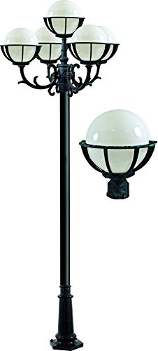 DABMAR LIGHTING INC GM2681-VG Wall Fixture,Globe,GM2681,VG,10",5 Light
