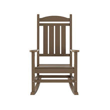 WestinTrends Malibu 3-Piece Set Outdoor/Patio Rocking Chairs with a Side Table (2 Seater), Weathered Wood