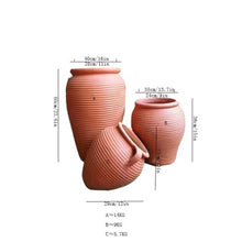 iumLeap Planter Pots Red Clay Flower Pot Set Outdoor Garden Landscape Clay Pots Rough Terra Cotta Pots Three Sets of Patio Ornaments Flower Plant Pot