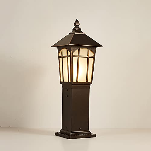 KADELONG 1, Outdoor Yard Lamps E27 1-Light Waterproof Lawn Lights - Villa Garden Floor Mount Lighting Fixture Landscape Deck Porch Patio External Path Lights H23.25in,Chandelier Lighting, jq-842