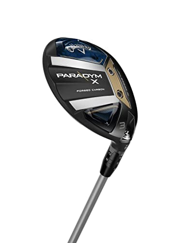 Callaway Golf 2023 Paradym X Fairway Wood Left Hand Ascent 50G Shaft Light Flex 3 Wood Black Silver