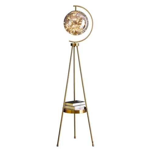 ZHONGCHENGWU Floor Lamp Modern Brass Floor & Table Lamp with Foot Switch for Bedroom Office Living
