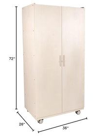 Children's Factory Angeles Mobile Teacher's Locking Storage Cabinet Wooden