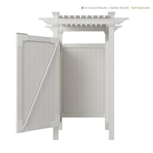 Zippity Hampton Outdoor Shower Enclosure, White Vinyl DIY Kit