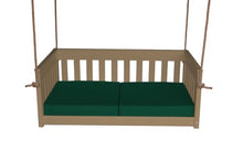 Keystone Amish Co. Deep Seating Poly Composite Mission Swing with 8-Foot Rope, 75 in., Weathered Wood