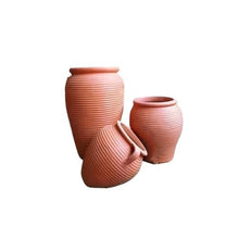 iumLeap Planter Pots Red Clay Flower Pot Set Outdoor Garden Landscape Clay Pots Rough Terra Cotta Pots Three Sets of Patio Ornaments Flower Plant Pot