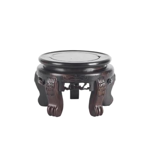 QUANGJN Pcs Plants Saucers Solid Wood Round Base Vase Fish Tank Flower Pot Bonsai Teapot Buddha Statue Ornaments Plus Elevated Bracket Plant Pot Saucers,