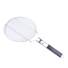 Stainless Steel Round BBQ Grill Mesh Home Roast Bacon Grill Tool Iron Barbecue Accessories Non-Stick BBQ (Color : D, Size : Round)