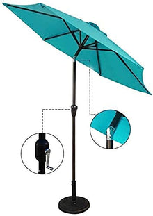 USZWBY Sun Parasol Umbrella Garden 7.5ft/2.25m Pool/Beach/Garden Parasol,Crank for Raising & Lowering Garden Patio Parasol Shade Umbrella,UPF 50+ Protection