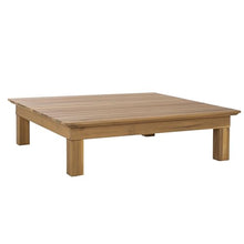 SAFAVIEH Outdoor Patio Furniture Collection - Napoli Oak Brown & Cream Solid Wood 4-Piece Sectional Sofa Set with Coffee Table, Durable Cushions, Modern Outdoor Seating (PAT6806B)