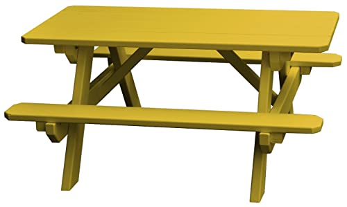 Furniture Barn USA -Child's Picnic Table, Canary Yellow