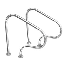 2PCS Stainless Steel Swimming Pool Handrail Swimming Pool Hand Rail, 304 Stainless Steel Silver Pool Handrail Easy Mount Hand Grab Rail - 250LBS Safety Load Capacity