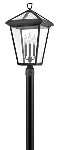 Hinkley Alford Place Large Post Top Lantern Die Cast Aluminum Museum Black