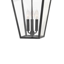 Hinkley Alford Place 2562MB Large Outdoor Hanging Lantern, Adjustable 60" Chain, Die Cast Aluminum Frame, Sealed Clear Glass, Museum Black