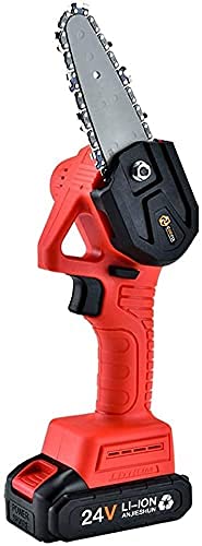 Mini Chainsaw Cordless 4Inch 24V Mini Chainsaw Electric | Handheld Cordless Electric Chainsaw Battery Chainsaws for Garden Bush Branch Pruning Wood Cutting