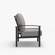 Winston Stanford Cushion Outdoor Loveseat with Right Arm Textured Pewter