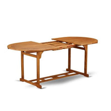 East West Furniture BBSTXNA Patio Dining Table Outdoor Oval Acacia Wood Table, 36x78 Inch, Natural Oil