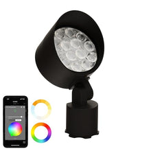 WAC Lighting LED Colorscaping Smart App Controllable Landscape Lighting with RGBWW Color Changing and Tunable White Power Accent 14W Light in Black