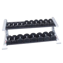 Body-Solid SDKR500DB Pro Clubline 2-Tier Dumbbell Rack Grey/Black