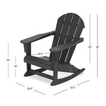 WestinTrends Malibu Outdoor Patio Porch Rocking Adirondack Chair (Set of 4), Lime