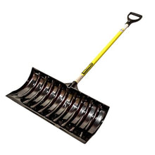 2-Pack 24 Inch Commercial ABS and Fiberglass Snow Pusher Shovel, Heavy Duty Snow Removal Tool for Driveway, Parking Lot, and Large Area Winter Snow Clearing