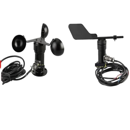 Wind Direction Sensor + Wind Speed Sensor DC12-24V,Voltage/Current 4-20ma 0-5V 0-10V RS485 Output Anemometer Aluminum Alloy(Voltage 0-5V)