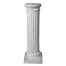 Design Toscano Classical Greek Fluted Garden Plinth Base Statuary Pedestal, Medium, Cranberry, 30