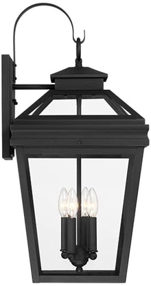 Stratton Street 27" Black Traditional Outdoor Lantern Wall Light Fixture