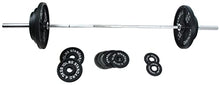 Signature Fitness Olympic Weight Plates & Barbell Set 300LB