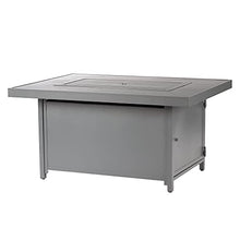 Oakland Living Rectangular 48 in. x 36 in. Aluminum Propane Fire Pit Table, Glass Beads, Two Covers, Lid, 57,000 BTUs in Grey Finish