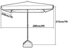 EUQKKWLOY Blue Rectangular Outdoor Patio Umbrella - 9ft Market Parasol for Garden Beach Poolside Camping & Events - Durable UV Protection Stylish Design