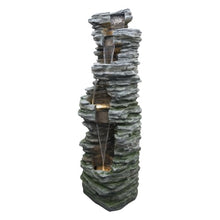LED 4-Tier Stacked Rock Water Fountain