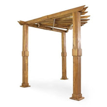 Roomfitters Acacia Wood Pergola Rustic Outdoor Patio Shade Structure Teak