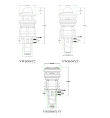 Mechanivis 4-20mA Ultrasonic Wind Sensor Outdoor Meteorological Instrument Hygrometer Ultrasonic Weather Sensor(VWS006Y3Y)