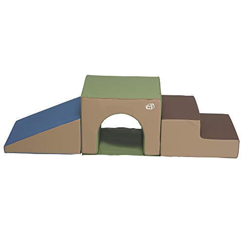 Children's Factory 3 Piece Over and Under Tunnel Climber Woodland