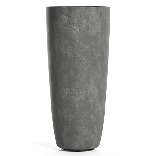 COSAPOTS Lofto Tall Indoor/Outdoor Planter, 19x43in Grey Stone