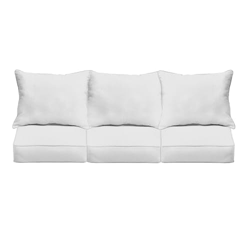 Sorra Home 23.5 in x 23 in x 5 in Deep Seating Pillow and Cushion Set-Corded Sofa, Standard, Tan 5 Pound