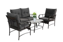 Patio Furniture Set with Small Outdoor Table, Comfortable Seats, Unbreakable Steel Table, Easy Assembly & Reliable Service, Patio Bar Set w/ Sillas para Balcon, Sillas para Patio Exterior (Grey)