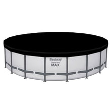Bestway Steel Pro MAX 20 Foot x 52 Inch Round Above Ground Swimming Pool Set Gray