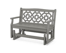 Martha Stewart by POLYWOOD® Chinoiserie 48" Glider in Slate Grey