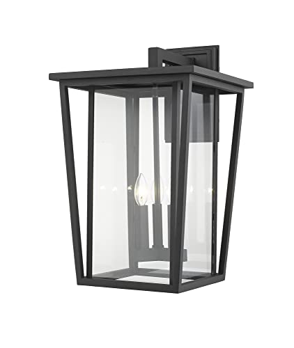 Z-Lite 571XL-BK 3 Light Outdoor Wall Sconce Black