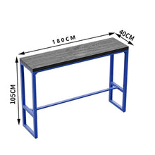 TBJEN Bar Table with Stools Set, Comfortable Kitchen Counter Height for Garden Yard Balcony Poolside Indoor(B180CM)