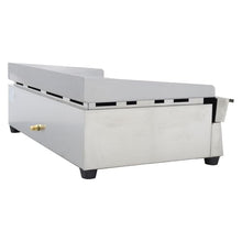 WYDDARY 2000Pa Stainless Steel Natural Gas Grill Griddle Commercial Home Camp Countertop Flat Cooking Griddle Grill 2 Burners Adjustable Temperature Control 122°F-572°F