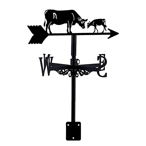 Weathervane for Roof Mount Weather Vane Farm Outdoor Farm Scene Garden Stake Wind Direction Indicator with Anti-Rust Coating (Style 5) (Style 1)