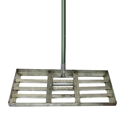 Aikimfuly Lawn Level Rake Golf Garden Grass Level, Stainless Steel Lawn Leveling Rake, Equipped with A 68-inch Handle, Heavy-Duty Large-Capacity Lawn Pusher Level Equipme