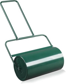 BCSRVCE Lawn Roller, Push/Pull/Tow Behind Water/Sand Filled Steel Sod Drum Roller with U-Shaped Handle, Yard Roller for Backyard Grass, 24in, Green
