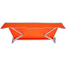 Retractable Patio Awning, Manual Deck Awning Sunshade Shelter With Crank Handle And Water-Resistant Polyester, Retractable Canopy For Yard, Porch, Balcony ( Color : Orange , Size : 10x8.2FT/3x2.5M )